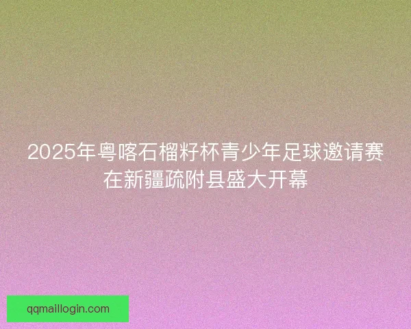 2025年粤喀石榴籽杯青少年足球邀请赛在新疆疏附县盛大开幕